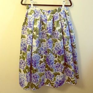 Forever 21 tea length floral skirt.